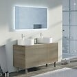 DISTRIBAIN - Meuble double vasque VENEZIA Scandinave (sans miroir) - vignette