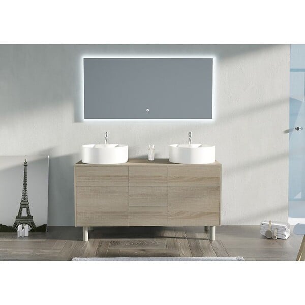 DISTRIBAIN - Meuble double vasque VENEZIA Scandinave (sans miroir) - large