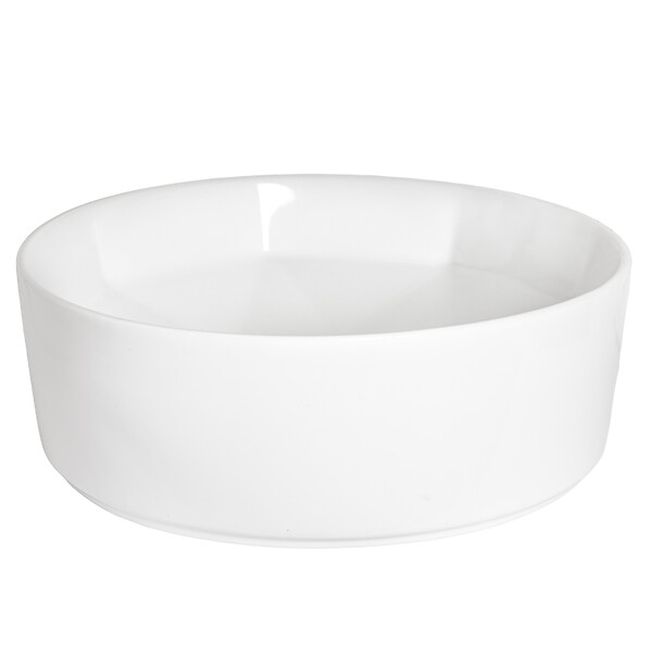 KERRA - Vasque à poser ronde en céramique ELYNA design intérieur en forme de diamant Ø40 cm - large