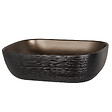 KERRA - Vasque à poser rectangulaire en céramique ORIANA marron et noir 46 x 33 x 13.5 cm - vignette