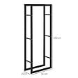 HOMCOM - Etagère porte bois de cheminée porte-bûches design contemporain charge max. 100 Kg dim. 60L x 25l x 150H cm métal noir - vignette