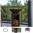 GRILL'CHIC - Pack Printemps Brasero Auvergnat Corten Bois Rond 62 Simple Cuve - vignette