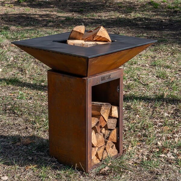 GRILL'CHIC - Pack Printemps Brasero Cevenol Corten Normal Carre 74 Simple Cuve - large
