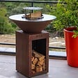 GRILL'CHIC - Pack Printemps Brasero Cevenol Corten Bois Rond 74 Simple Cuve - vignette