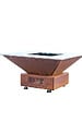 GRILL'CHIC - Brasero Mini Cevenol De Table Corten Carre 42 Simple Cuve - vignette