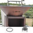 GRILL'CHIC - Pack Decouverte Brasero Classique Acier 103 Imitation Corten Double Cuve - vignette
