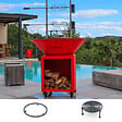 GRILL'CHIC - Pack Decouverte Brasero Classique Acier 103 Rouge Double Cuve - vignette