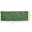 OUTSUNNY - Haie artificielle brise-vue décoration rouleau 3L x 1H m feuillage réaliste anti-UV vert - vignette