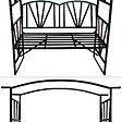 TECTAKE - Arche de jardin avec banc intégré - vignette