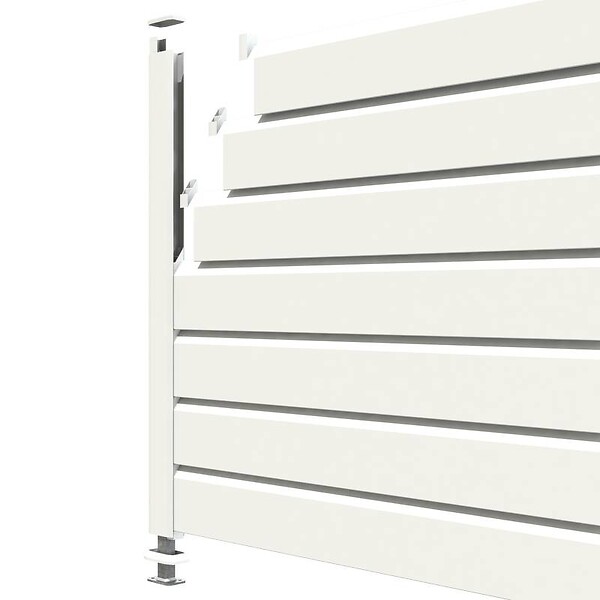 CLOSEA - Kit cloture - Lame 16cm   - PVC Blanc - LG: 12m x H: 1m44 - large