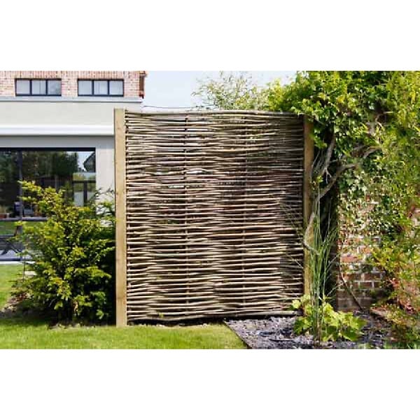 EASY CLOTURE - Panneau bois en noisetier tressé H 1m80 x L 1m50 - large