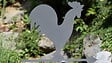 CENTRALE BRICO - Girouette coq anthracite - 45x74cm  - Acier époxy - vignette