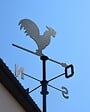 CENTRALE BRICO - Girouette coq anthracite - 45x74cm  - Acier époxy - vignette