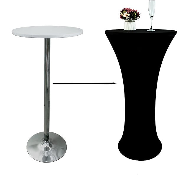 WERKAPRO - Housse noire pour mange debout  60 x 110cm - large