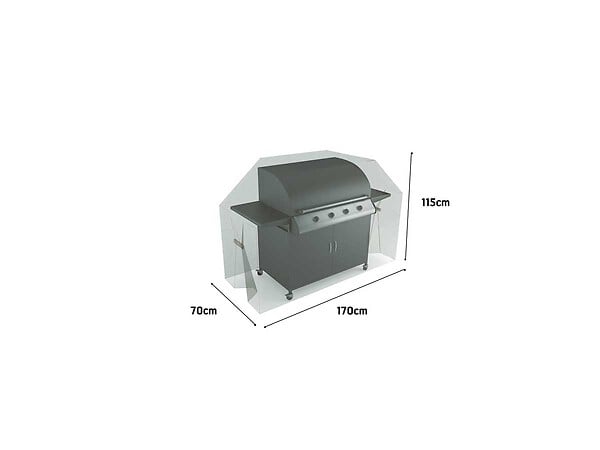 NORTENE - Housse de protection barbecue grand modèle COVERTOP - Taupe - 170 x 70 x 115 cm - large