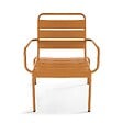 OVIALA - Lot de 2 fauteuils relax avec repose-pieds en métal Caramel - Palavas - vignette