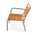 OVIALA - Lot de 2 fauteuils relax avec repose-pieds en métal Caramel - Palavas - vignette