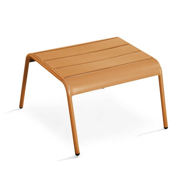 OVIALA - Lot de 2 fauteuils relax avec repose-pieds en métal Caramel - Palavas - large