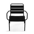 OVIALA - Lot de 2 fauteuils relax avec repose-pieds en métal Noir - Palavas - vignette