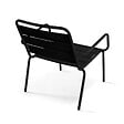 OVIALA - Lot de 2 fauteuils relax avec repose-pieds en métal Noir - Palavas - vignette