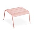 OVIALA - Lot de 2 fauteuils relax avec repose-pieds en métal Rose poudré - Palavas - vignette
