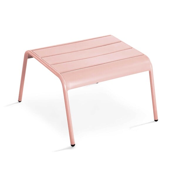 OVIALA - Fauteuil relax et repose pied en métal Rose poudré - Palavas - large
