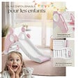 TECTAKE - Toboggan pliable JOY pour enfants avec panier de basket rose - vignette