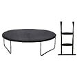 KANGUI - Trampoline Ø 300cm + filet de sécurité + échelle + bâche - PUNCHI 300 Vert - vignette