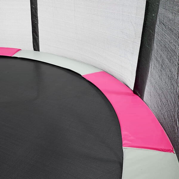 KANGUI - KANGUI Coussin de protection trampoline Ø 360 cm - Rose et Gris - large