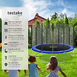 TECTAKE - Trampoline modèle B noir/bleu - vignette