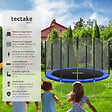 TECTAKE - Trampoline modèle B noir/bleu - vignette