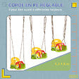 OUTSUNNY - Balançoire siège 3 en 1 évolutif réglable enfant - dossier, barre en T amovibles, ceinture - vignette