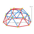 OUTSUNNY - Dôme d'escalade enfant Ø 183 x 90H cm - nombreuses prises - charge max. reco. totale 180 Kg - métal PP multicolore - vignette