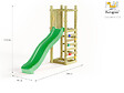 FUNGOO - Aire de jeux Funny 3 Light avec tour et mur d'escalade - Fungoo - vignette