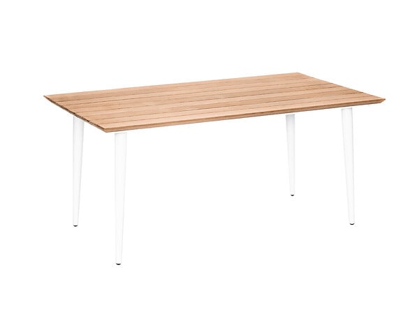 JARDILINE - Ensemble repas table de jardin rectangulaire en bois teck Maldives avec 4 fauteuils Maldive - Jardiline - large