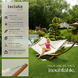 TECTAKE - Hamac sur pied 2 personnes bois blanc en coton polyester 415x150x124 cm - vignette