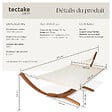 TECTAKE - Hamac sur pied 2 personnes bois blanc en coton polyester 415x150x124 cm - vignette