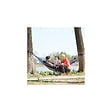 O'CAMP - Hamac de camping en toile 1 place - Jaune et violet - Dimensions 270 x 130 cm - vignette