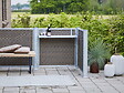 PLUS A/S - Poteau acier carré avec base : 8×8×186cm incl. 1 cache-poteau - vignette
