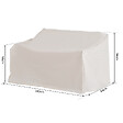 OUTSUNNY - Housse de protection mobilier de jardin bâche étanche 140L x 84l x 56/94H cm oxford haute densité 600D beige - vignette