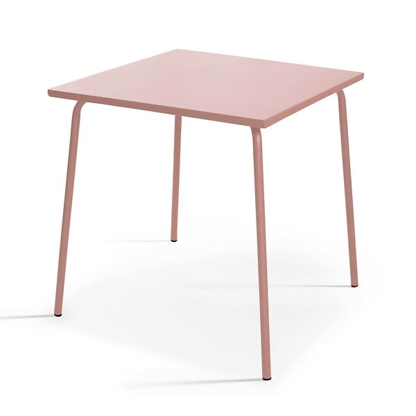 OVIALA - Ensemble table de jardin et 4 chaises en métal pose poudré - Palavas - large
