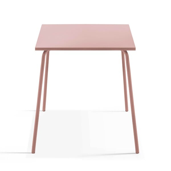 OVIALA - Ensemble table de jardin et 4 chaises en métal pose poudré - Palavas - large