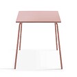 OVIALA - Ensemble table de jardin et 4 chaises en métal pose poudré - Palavas - vignette