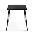 OVIALA - Ensemble table de jardin carrée et 4 fauteuils acier 70 cm noir - Palavas - vignette