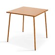 OVIALA - Ensemble table de jardin et 4 chaises en métal caramel - Palavas - vignette