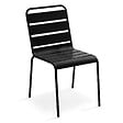 OVIALA - Ensemble table de jardin carrée et 2 chaises noir - Palavas - vignette