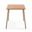 OVIALA - Ensemble table de jardin carrée et 2 chaises caramel - Palavas - vignette