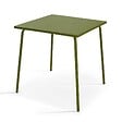 OVIALA - Ensemble table de jardin carrée et 2 chaises vert Kaki - Palavas - vignette