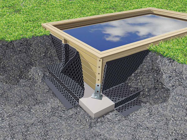 UBBINK - Nappe de protection des parois pour piscine bois L.20 x H.1,50 m - large