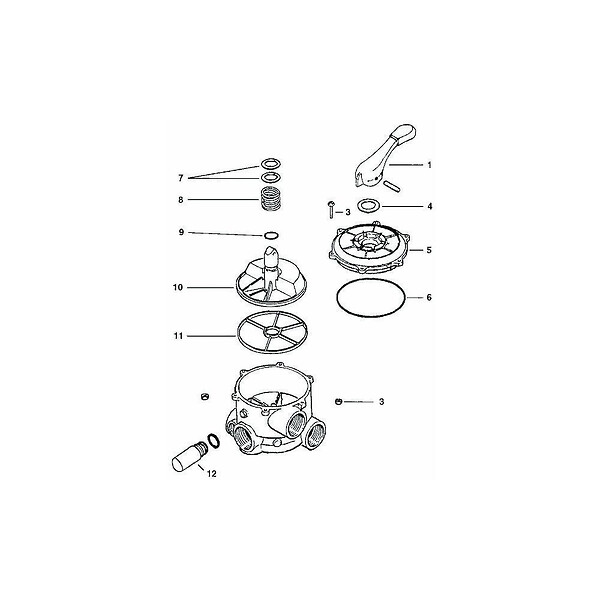 HAYWARD - Vanne Vari-Flo 1"1/2 BSP pour filtre à sable Side S0210S et S0246S - Hayward - large